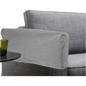 NOLITOY 2Pcs Chair Arm Protectors, Stretch Sofa Armrest Covers Made of Thick Fleece, Elastic Armchair Slipcover for Recliner & Sofa Protection, Anti-Slip Furniture Protector for Home & Office