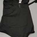 REORIA Butsmooth® Women's Trendy Sexy Casual V Neck Double Lined Sleeveless Slimming Going Out Tank Top Bodysuits S