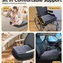 Large Seat Cushion, Dual-Layer Gel & Memory Foam Office Chair Cushion for Long Sitting, Keep Cooling & Soft 19.7 inch Seat Pad for Office Chairs (Super Lager Size (19.7"), Gray)