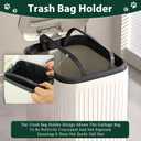 Dog Poop Trash Can Outside, 5L/1.3 Gal Pet Poop Bucket with Lid, Foot Pedal, Dog Waste Container with 40 Bags, Lid Soft Close for Pet, White