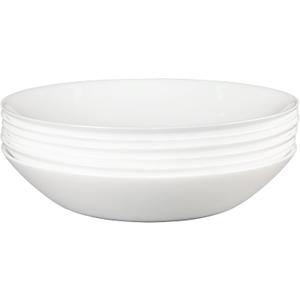 Pasta Bowls Set of 6, Tempered Glass Salad Bowls, 7-4/5-Inch Round Serving Bowls, Microwave & Dishwasher Safe Glass Bowls Set