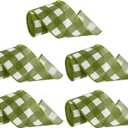 PATIKIL 30 Yards x 2.5" Buffalo Plaid Ribbon, Green and White Gingham Ribbon Gift Wrapping Ribbon for Thanksgiving Bow Wreath Craft Birthday Wedding