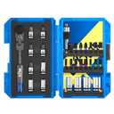 LaBear 29-Piece 1/4" Ratchet & 1/4'' Dr. Socket Set / 2-in-1 Bit & Socket Holder 1/4-inch S2 Impact Bits, Socket Adapter for home electronics, vehicles