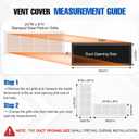 Fancat 24"W x 8"H Return Air Grille [Duct Opening Size], Steel HVAC Return Air Vent Cover for Wall & Ceiling, White Powder-Coated Rust-Resistant AC Cold Air Return, Outer Dimensions 25.75"W x 9.75"H