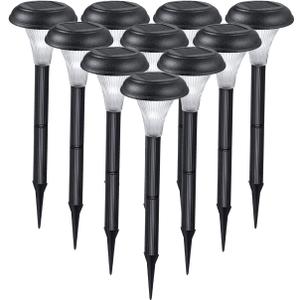 GardenBliss Best Solar Lights for Outdoor Pathway, 10 Brightest Light Set for Walkway, Patio, Path, Lawn, Garden, Yard Decor, Double Waterproof Seal, Large Led Landscape Outside Post Lighting Lamps
