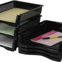 Ggbin 6-Tier Desktop A4 Paper Organizer Tray, Stackable File Trays for Storage, Black