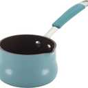 Rachael Ray Cucina Nonstick Butter Warmer, Hard Porcelain Enamel Aluminum, 0.75-Quart, Agave Blue - 16346