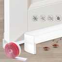Premium Door Draft Stopper for Bottom of Door, 2" W x 78" L. Under Door Noise and Light and Bug Blocker, Under Door Sweep for Exterior & Interior Doors, Door Strip Ideal for Keeping Out Cold, White