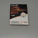 Doctor's Select Copper Plus Size Compression Socks Wide Calf - 2 Pairs | 20-30mmHg Extra Wide Calf Compression Socks Women Copper for Swelling, Varicose Veins | Black (3X-Large)