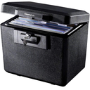 SentrySafe Black Fireproof Document Box with Key Lock, Safe Secures Files and Documents for Home or Office, 0.61 Cubic Feet, 13.6 x 15.3 x 12.1 inches, 1170