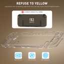 FUNDIARY Clear Protective Case for Switch 2(2025), Shock-Absorption Accessories for Switch 2 Game Storage & Controller with Hard PC Protective Cover Skin, Screen Protector and 4 Thumb Caps