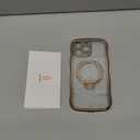 GVIEWIN for iPhone 16 Pro Max Case with 360 Magnetic Stand, [Compatible with MagSafe][Full Camera Protection][Non-Yellowing] Cute Slim Electroplated Wave Shockproof Phone Case 6.9", Clear/Rose Gold