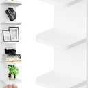 7 Tier Wall Shelf Unit White Floating Shelves for Wall, Decorative Lack Shelf for Storage Curved Edges, Tall Vertical Display Shelf for Bedroom, Vanity, Living Room, Book Shelves