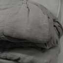 HYVIF Luxury Heavyweight Feathers Down Fiber Comforter King Size - High Fill Power Hotel-Style Thicker Winter Duvet Insert for Cold Weather/Sleepers, Fluffy and Warmth - Grey, King 90 X 106”
