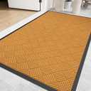 Large Door Mat Indoor Outdoor Entrance, 6’x 3' Heavy Duty Front Door Mat Outside, Non Slip Rubber Backing Outdoor Mats, All-Season Commercial Floor Mat for Home Office Entryway, Light Brown, 72" x 36"