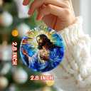 3 x Jesus Christ Ornament: Christmas Ornaments, Religious Christmas Decorations for Tree, Catholic Ornament & Christian Holiday Decor | Religious Gifts, Christian Gifts - Design B