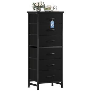 DUMOS 6 Drawers Dresser for Bedroom with Wheels, Chest of Drawers Cabinet