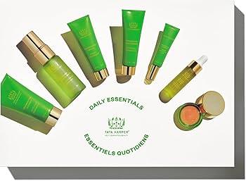 Tata Harper Daily Essentials Set, Best Selling Skincare Set, Travel Sized Skincare, 7-Step On-the-Go Skincare Routine, Natural Skincare
