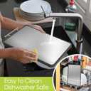 2 Size Titanium Cutting Boards for Kitchen, PTYTIFY Metal Cutting Board Non Toxic, Double Sided Chopping Board with Pure Titanium and Wheat Straw PP for Meat, Vegetables and Fruits Dishwasher Safe