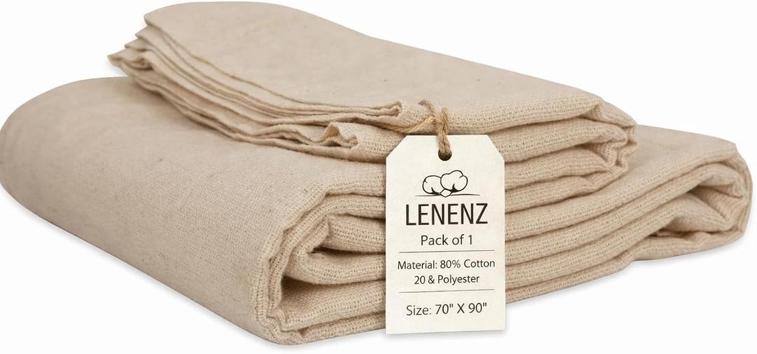 Cotton Blended Hospital Patient Bath Blanket, Bed Bath Sheet, Lightweight Sheet Blankets, (Un Bleached, 70 x 90'')