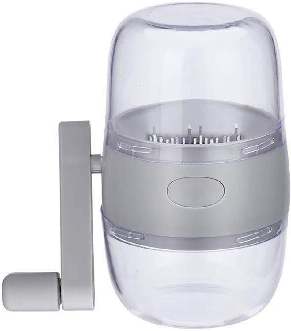 Nut Chopper,Manual Nut Grinder with Hand Crank,Hand Held Food Shredder Cutter for Different Nuts for Baking for Kitchen (grey)