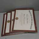 upsimples Certificate Frame, 8.5 by 11 Glass Diploma Frames, 4 Pcs Mahogany
Displays 8.5x11 Document and Degree, Graduation Gift for Wall or Tabletop Decor, High-definition Glass