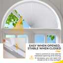 HOMEDEMO Arch Window Shade Blackout No Drill White36 X 72" 2 Pack