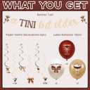 Espresso Martini Decor, Glitter Banner Hanging Swirl Decoration Balloon for A Tiny Bit Older Birthday Decoration Martini Party Decorations Bachelorette Bridal Shower Tiny Bar Party Supply Brown