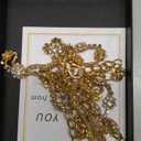 YooAi Rhinestone Diamond Flower Waist Belt Decorative Rhinestone Dress Belt Sun Flower Gold 120