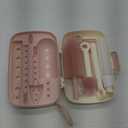 Momcozy Baby Bottle Brush Set, Cleaner Kit with Silicone Nipple Straw Brush, Soap Dispenser, Drying Rack - 7 in 1 Bottle Cleaning Tool for Home and Travel, Pink (Classic Style) Pink