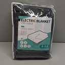 Electric Heated Blanket,Flannel & Sherpa Heated Queen Blanket 84"x90",Fast Heating Soft Fleece Blanket with 6 Heating Levels & 10H Auto Off-Grey