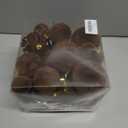 36pcs Velvet Ornaments for Christmas Trees, Flocked Christmas Balls Sets Assortment for Xmas Tree Holiday Decor (Brown)