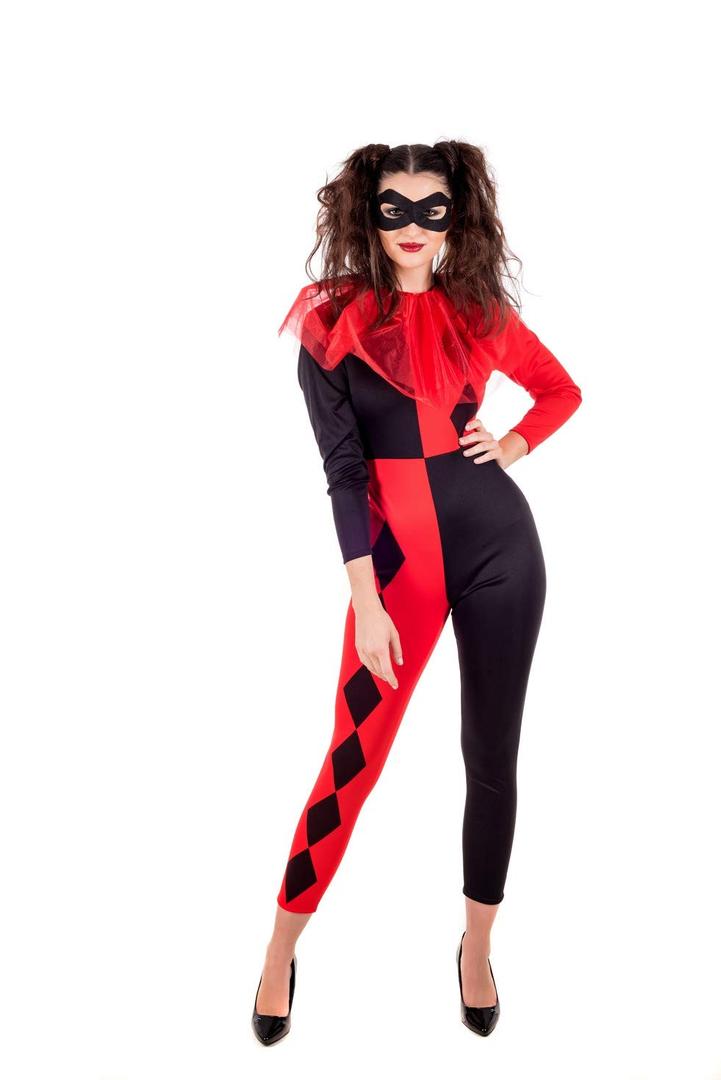 Fun Shack Jester Costume Women, Harlequin Costume Women, Ladies Jester Halloween Costume, Halloween Costumes for Women Medium