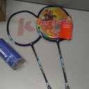 Kawasaki Badminton Set with 2 Badminton Rackets, 3 Shuttlecocks, and Carrying Bag (BLUE)