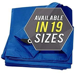 Tarp Cover Blue, Heavy Duty 10'x20' Waterproof, Great for Tarpaulin Canopy Tent, Boat, RV Or Pool Cover!!! (Poly Tarp Heavy Duty 10X20)
