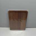 Bamber Wood Serving Tray Wooden Decorative Coffee Tea Platter Black Walnut 15.3 x 11.4 Inches