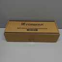 Forbena Floating Bathroom Shelves Wall Mounted, Aesthetic White and Gold Shelves for Bathroom Accessories, Modern Bathroom Organizer with Tower Bar for Wall Decor Storage Small Spaces, Set of 2