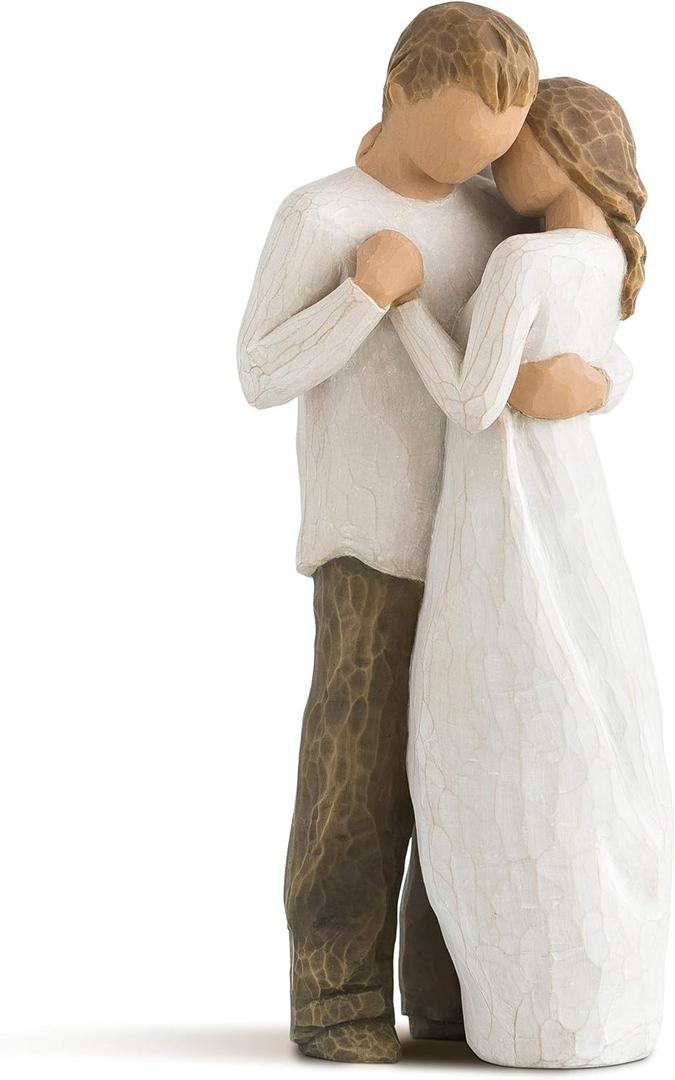 Willow Tree Embrace, Sculpted Hand-Painted Keepsake Box & Willow Tree Promise, Sculpted Hand-Painted Figure