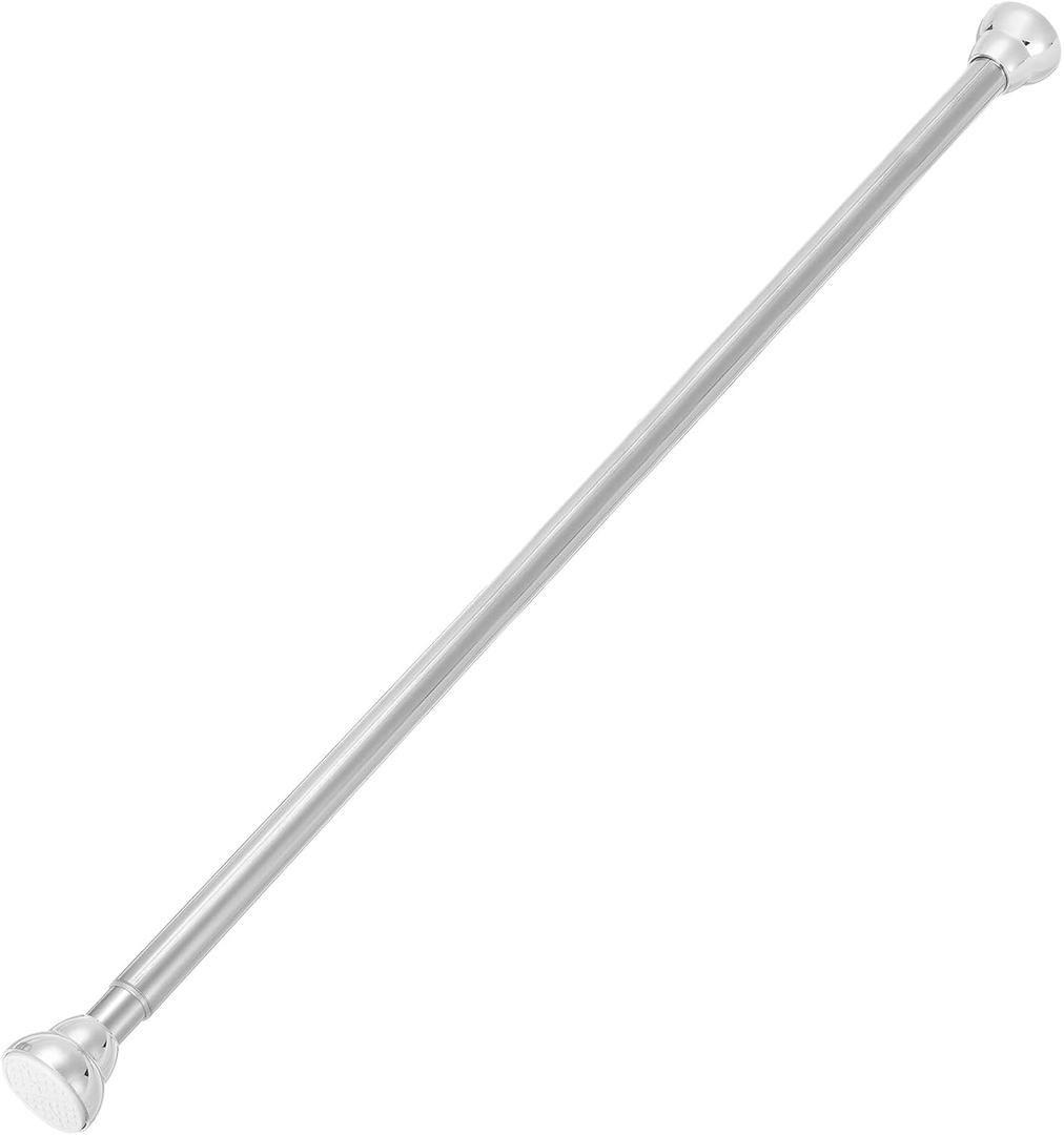 uxcell Window Curtain Rod, Tension Spring Closet Rod Shower Rod No-Drill Adjustable 42.12 to 76.77 Inch 66 lb Silver for Window Wardrobe(1.07-1.95m)