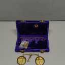 Brass Weight Scale with Blue Velvet Box, Balance Justice Law Scale Capacity 20 Grams