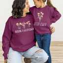 Raising A Wildflower Sweatshirt Mom Toddler Matching Outfits Mommy And Me Matching Shirt Mother Daughter Son Tops (Purple, L)