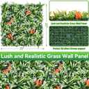 Greenery Wall Panels, 20"x20" 16PCS UV Protected Fake Grass Backdrop Privacy Fence Screen, Artificial Hedges for Outdoors Indoors Green Decor