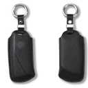 Jayanes Genuine Leather Key Fob Cover Compatible with BMW 2023 2024 2025 New 7 Series 740i 760i X1 X7 XM IX I7 2024 2025 X5 X6, Key Fob Case with Keychain & Lanyard for BMW Key Fob (4 Buttons, Black)