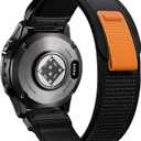 Compatible with Garmin Fenix 7 Pro/7/6/6 Pro/5/5 Plus, Size: 22mm Only, Quickfit Nylon Sport Replacement Watch Bands Compatible with Forerunner (Black)