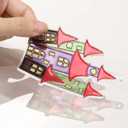 WorldBazaar Halloween Suncatchers Craft 24 Sets Halloween DIY Ornament Window Paint Art Craft Kits Pumpkin Bat Cat Sun Catchers for Kids Classroom Family Holiday Activities Party Supplies