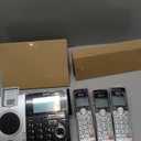 AT&T CL84307 Dect 6.0 Expandable Corded/Cordless Phone with Smart Call Blocker, Silver/Black with 3 Handsets