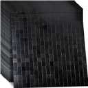 10 Sheets Self-Adhesive Aluminum Mosaic Peel and Stick Metal Tiles 3D Wall Sticker Panel Backsplash for Kitchen & Bathroom (12"x12" Bronze) (Brushed Black + Mirror Black)