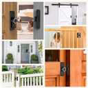 90 Degree Flip Barn Door Lock, Sturdy 304 Stainless Steel Gate Latch, Home Security Sliding Door Lock Best for Barn, Bathroom, Bedroom, Cabinet, Garage, Garden, Fence (Long Black-1pc)