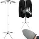 Garment Steamer Hanger with Ironing Glove, Portable Steamer Rack for Clothes, Garment Rack for Steaming Clothes Adjustable Handheld Hanging Ironing Clothes Stand