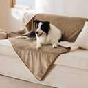 Bedsure Waterproof Dog Blankets for Extra Large Dogs - XL Cat Blanket Washable for Couch Protection, Sherpa Fleece Puppy Blanket, Soft Plush Reversible Throw Furniture Protector, 50"x60", Camel